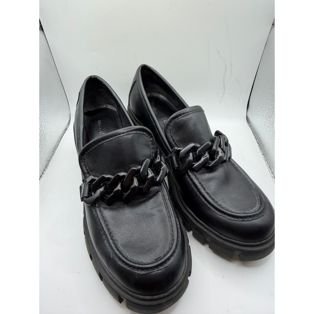 Madden Girl Hoxtonn Black Platform Lug Sole Chain Loafers Womens 8.5M HOXT02J1 - Picture 2 of 8